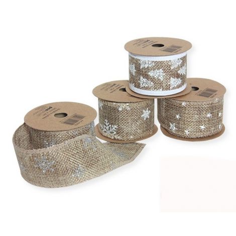 Wstążka jutowa Penword Mix Świąteczny, 2m x 38mm